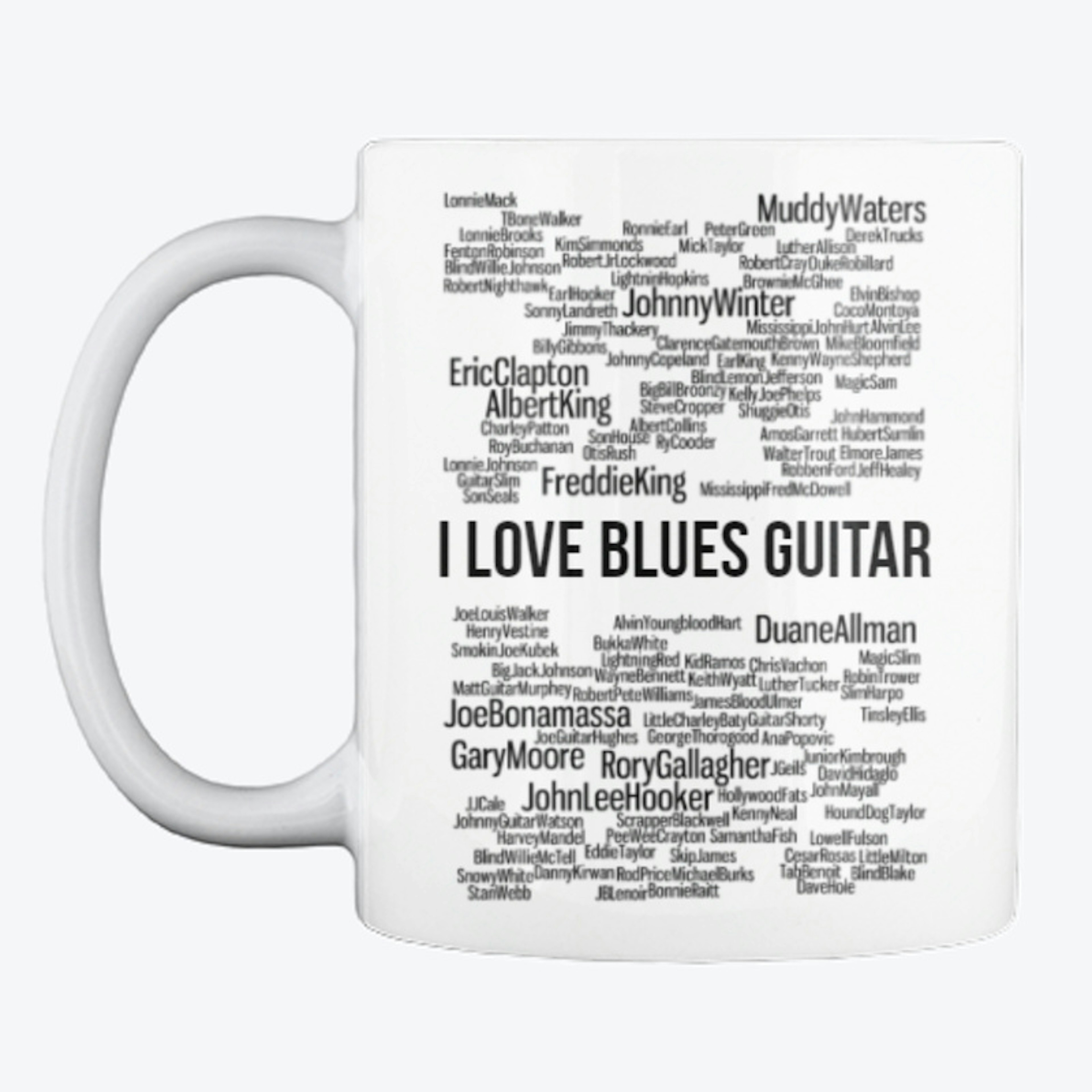 I Love Blues Guitar Mug